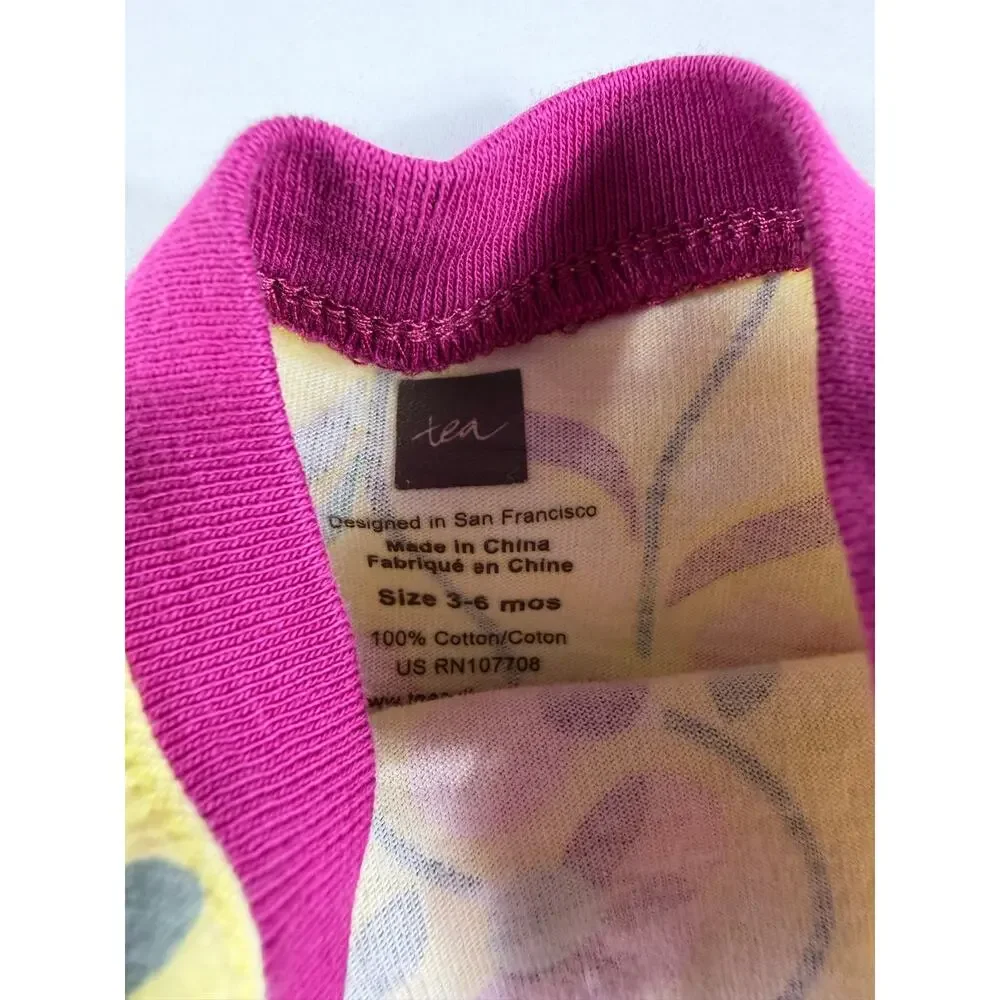 Tea Collection Floral Print Dress Yellow Size 3–6 Months